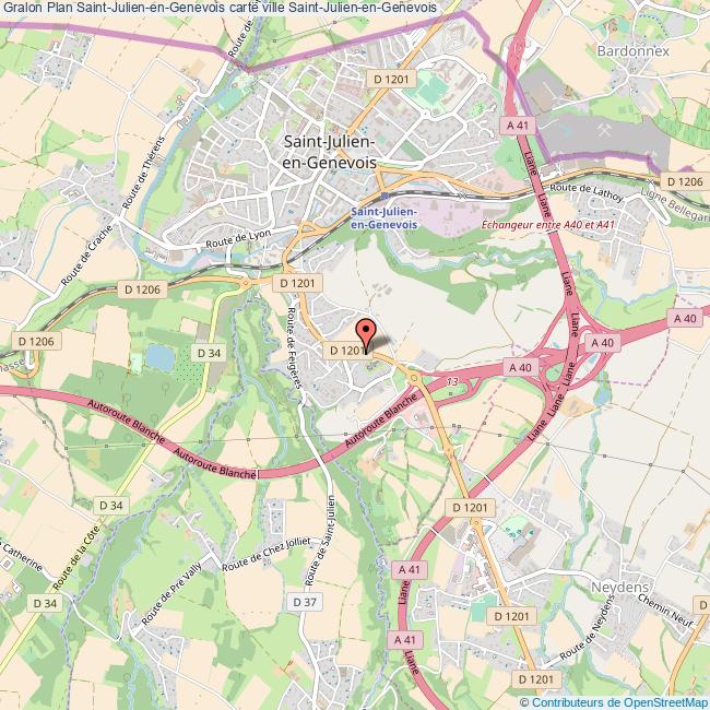 Plan SaintJulienenGenevois carte ville SaintJulienenGenevois
