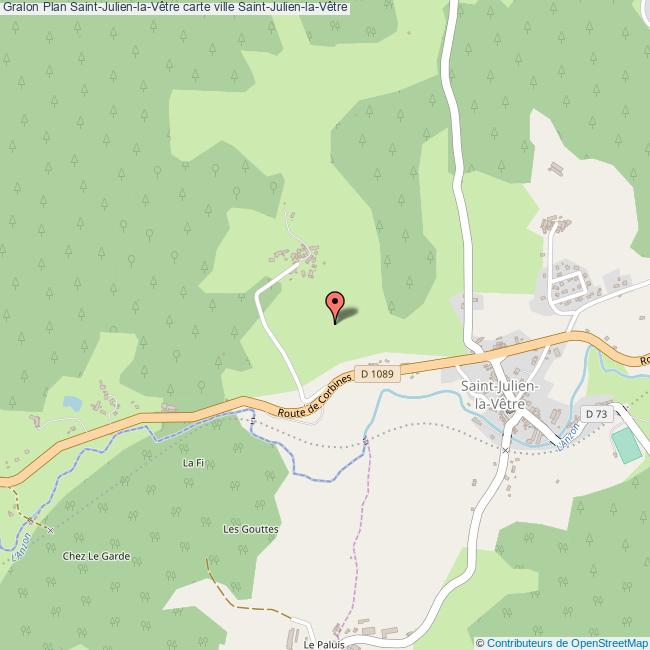 Plan SaintJulienlaVêtre carte ville SaintJulienlaVêtre