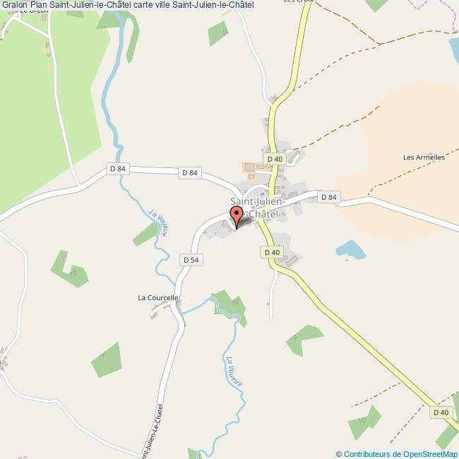 Plan SaintJulienleChâtel carte ville SaintJulienleChâtel