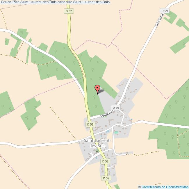 Plan SaintLaurentdesBois carte ville SaintLaurentdesBois