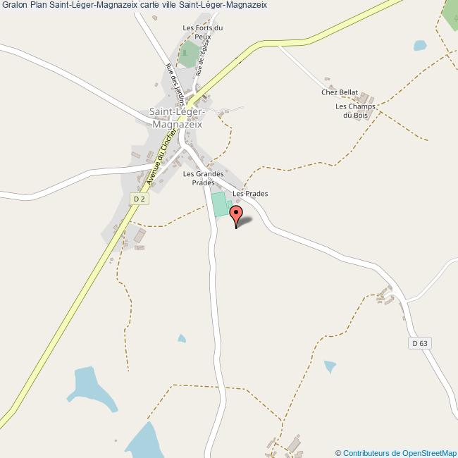 Plan SaintLégerMagnazeix carte ville SaintLégerMagnazeix