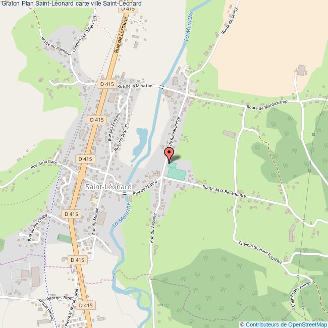 Plan SaintLéonard carte ville SaintLéonard