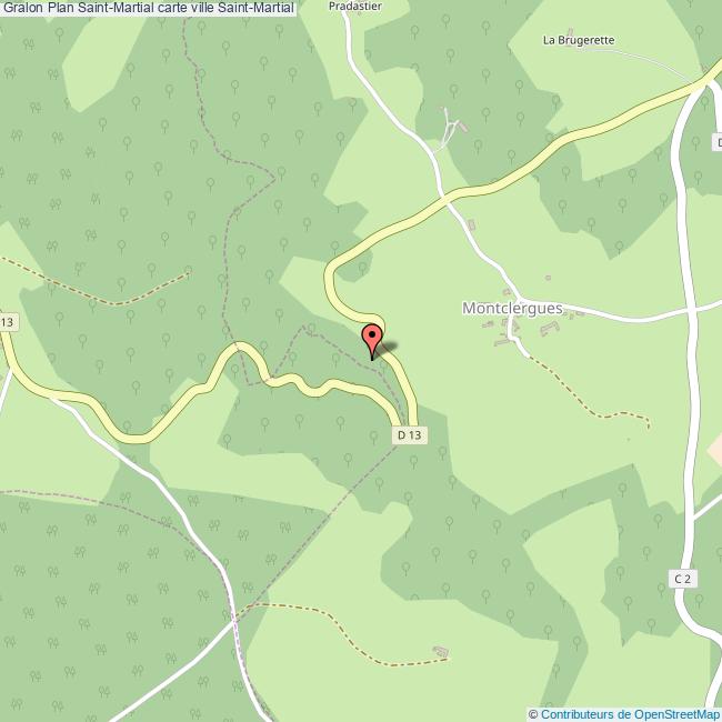 Plan SaintMartial carte ville SaintMartial