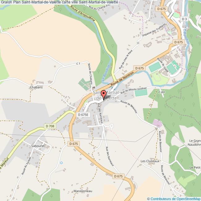 Plan SaintMartialdeValette carte ville SaintMartialdeValette