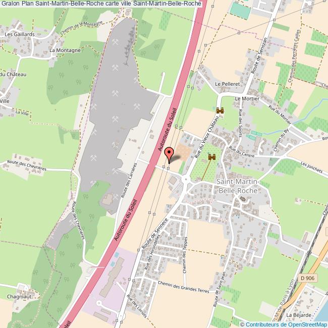Plan SaintMartinBelleRoche carte ville SaintMartinBelleRoche