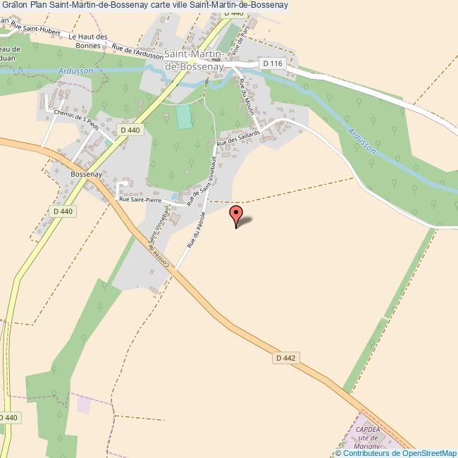 Plan SaintMartindeBossenay carte ville SaintMartindeBossenay