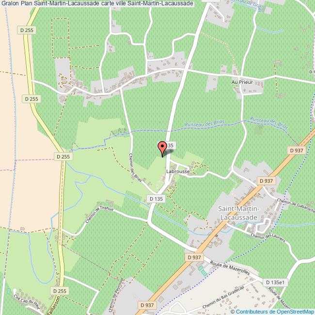 Plan SaintMartinLacaussade carte ville SaintMartinLacaussade