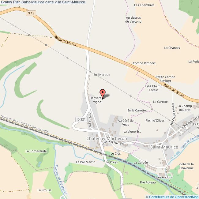 Plan SaintMaurice carte ville SaintMaurice