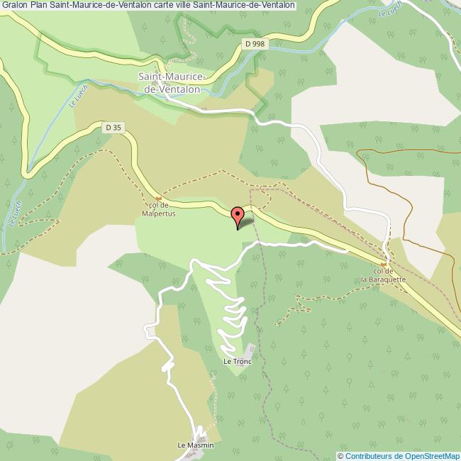 Plan SaintMauricedeVentalon carte ville SaintMauricedeVentalon