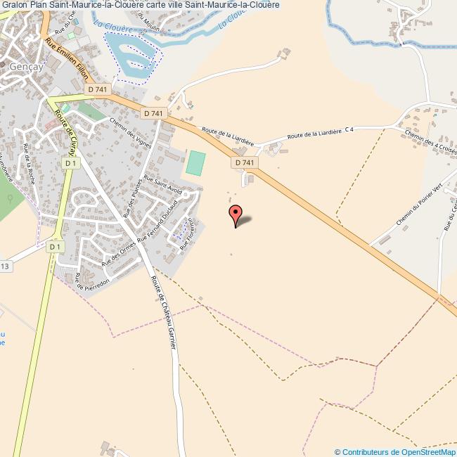 plan Saint-Maurice-la-Clouère