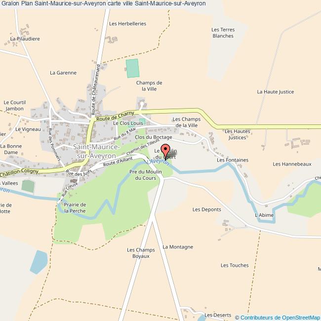 Plan SaintMauricesurAveyron carte ville SaintMauricesurAveyron