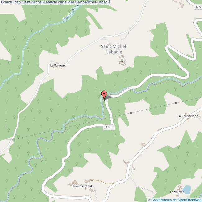Plan SaintMichelLabadié carte ville SaintMichelLabadié
