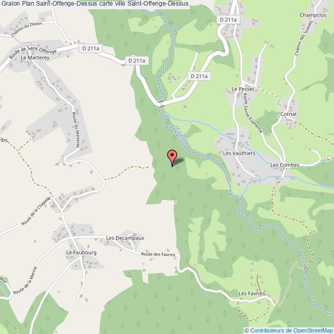 Plan SaintOffengeDessus carte ville SaintOffengeDessus