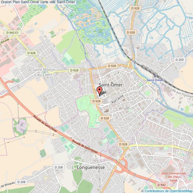 Plan SaintOmer carte ville SaintOmer
