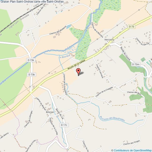 Plan SaintOndras carte ville SaintOndras
