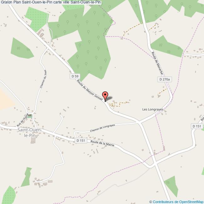 Plan SaintOuenlePin carte ville SaintOuenlePin
