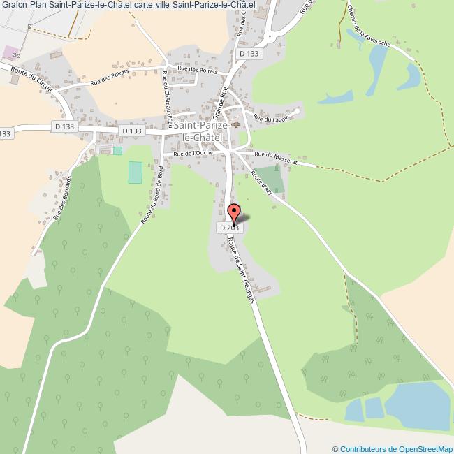 Plan SaintParizeleChâtel carte ville SaintParizeleChâtel