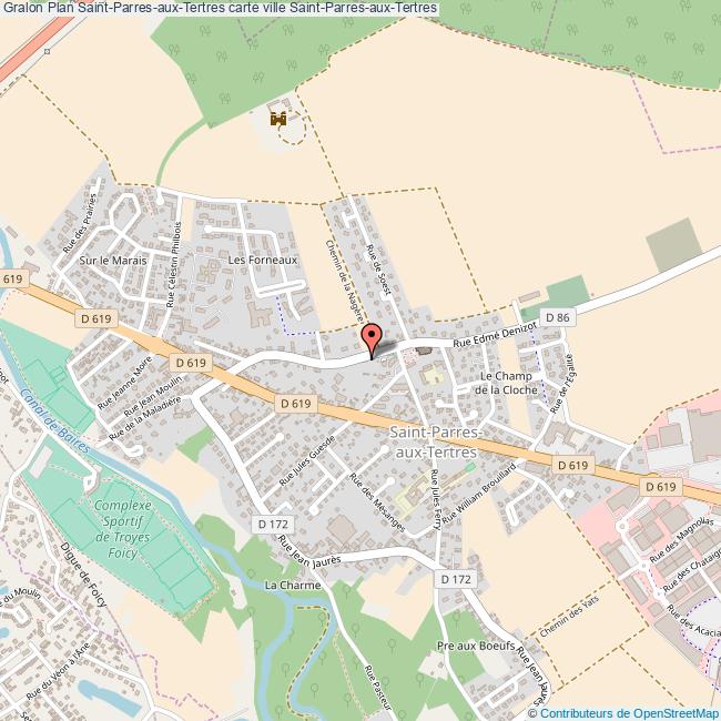 Plan SaintParresauxTertres carte ville SaintParresauxTertres