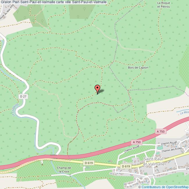 Plan SaintPauletValmalle carte ville SaintPauletValmalle