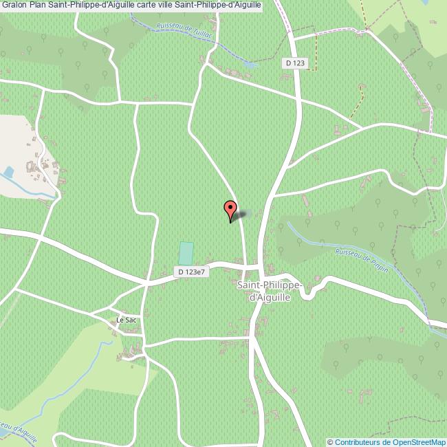 Plan SaintPhilipped'Aiguille carte ville SaintPhilipped'Aiguille
