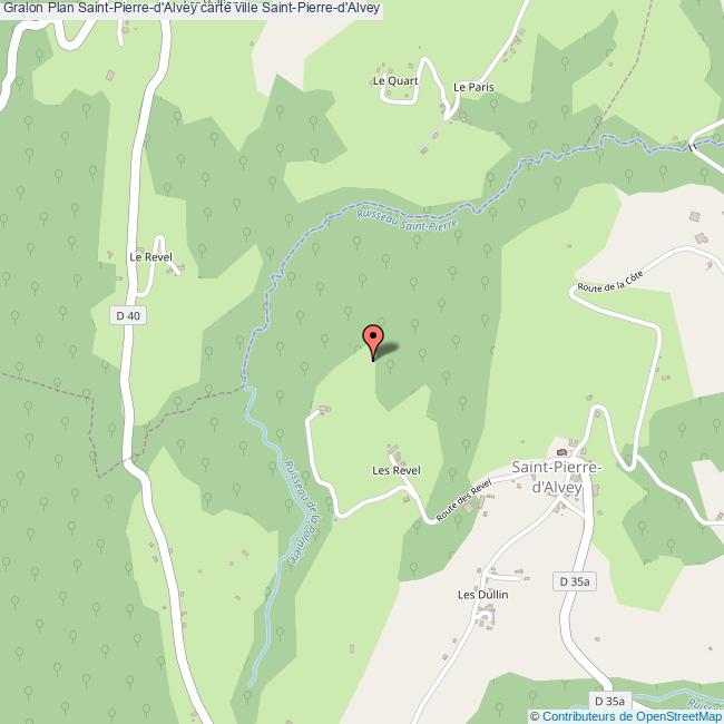 Plan SaintPierred'Alvey carte ville SaintPierred'Alvey