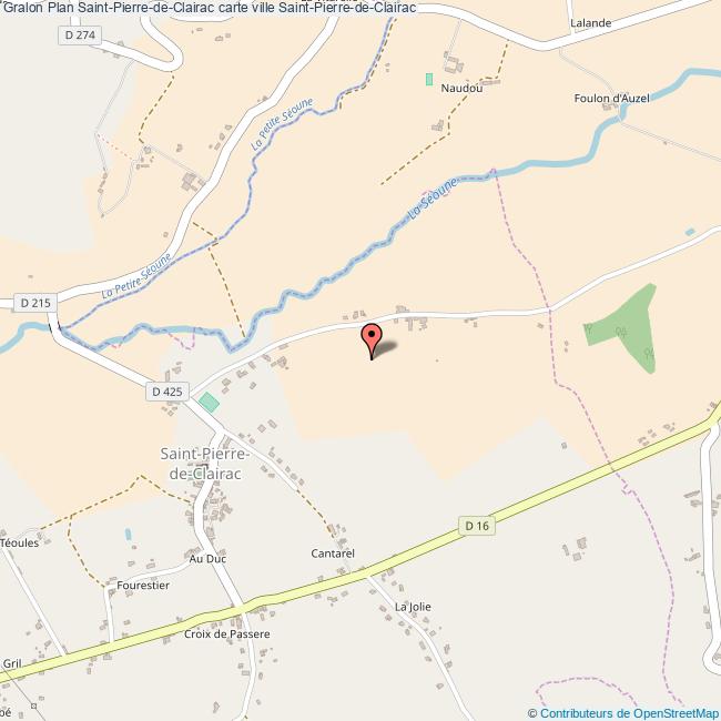 Plan SaintPierredeClairac carte ville SaintPierredeClairac