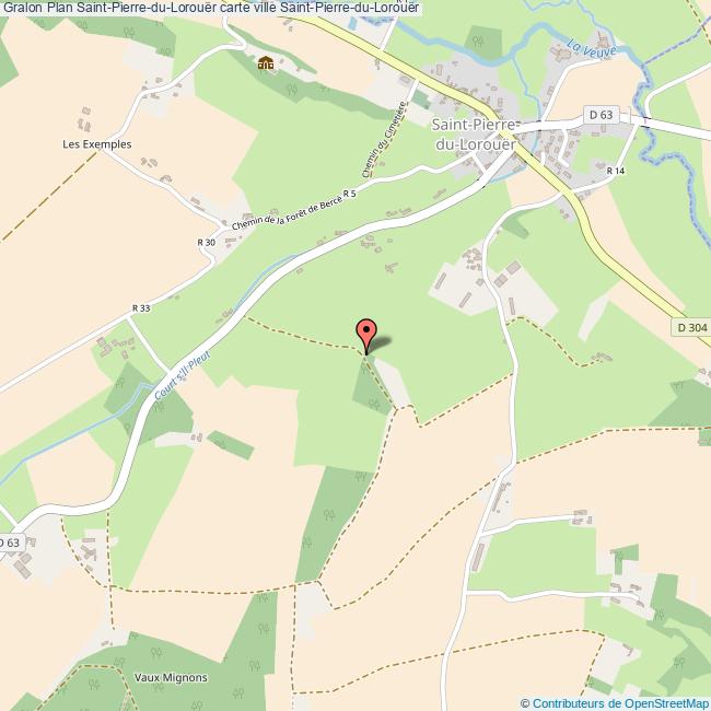 Plan SaintPierreduLorouër carte ville SaintPierreduLorouër