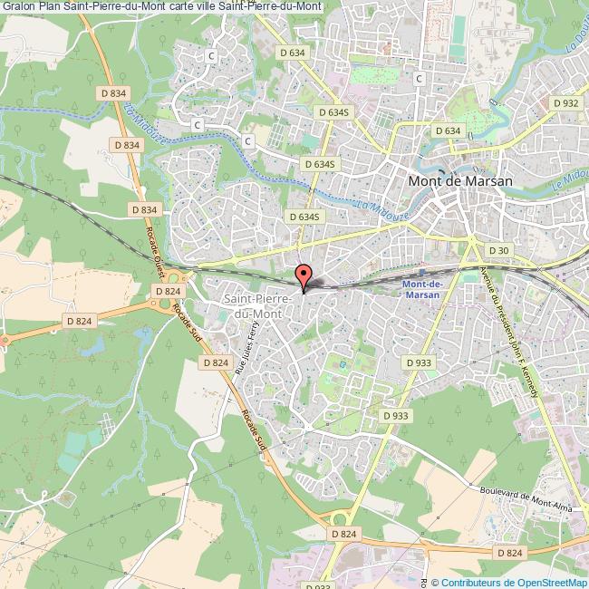 Plan SaintPierreduMont carte ville SaintPierreduMont