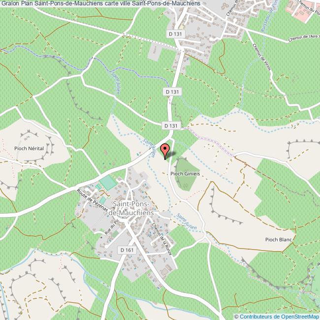 Plan SaintPonsdeMauchiens carte ville SaintPonsdeMauchiens