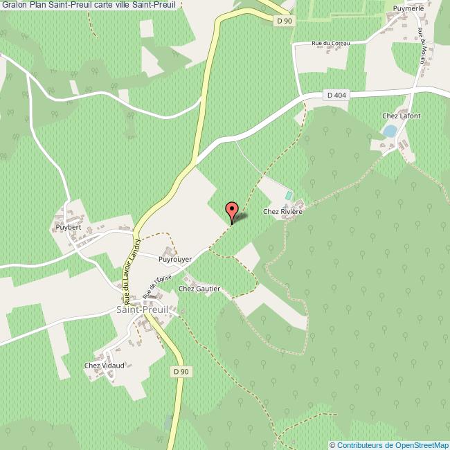 Plan SaintPreuil carte ville SaintPreuil