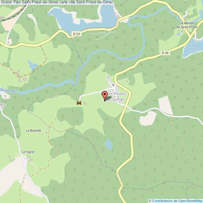 Plan SaintPriestdeGimel carte ville SaintPriestdeGimel
