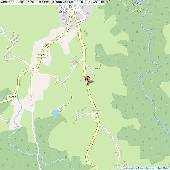 Plan SaintPriestdesChamps carte ville SaintPriestdesChamps