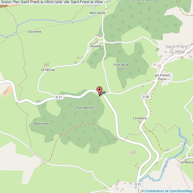Plan SaintPriestlaVêtre carte ville SaintPriestlaVêtre