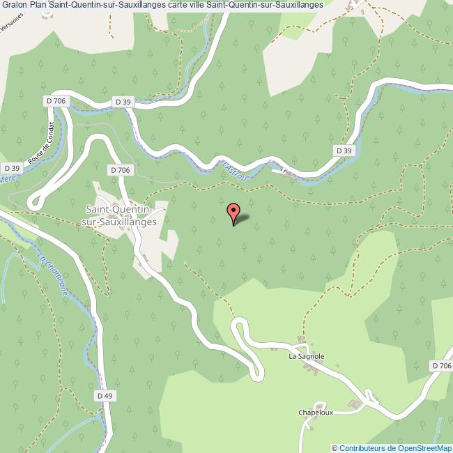 Plan SaintQuentinsurSauxillanges carte ville SaintQuentinsur