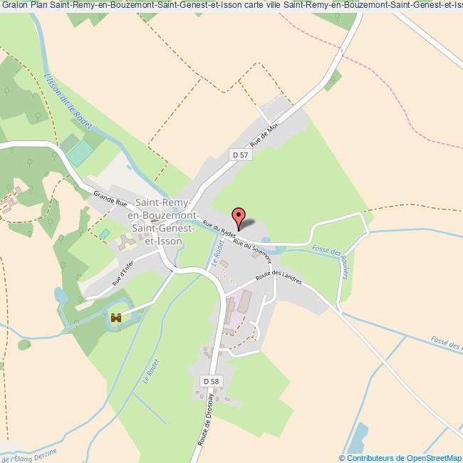 Plan SaintRemyenBouzemontSaintGenestetIsson carte ville Saint