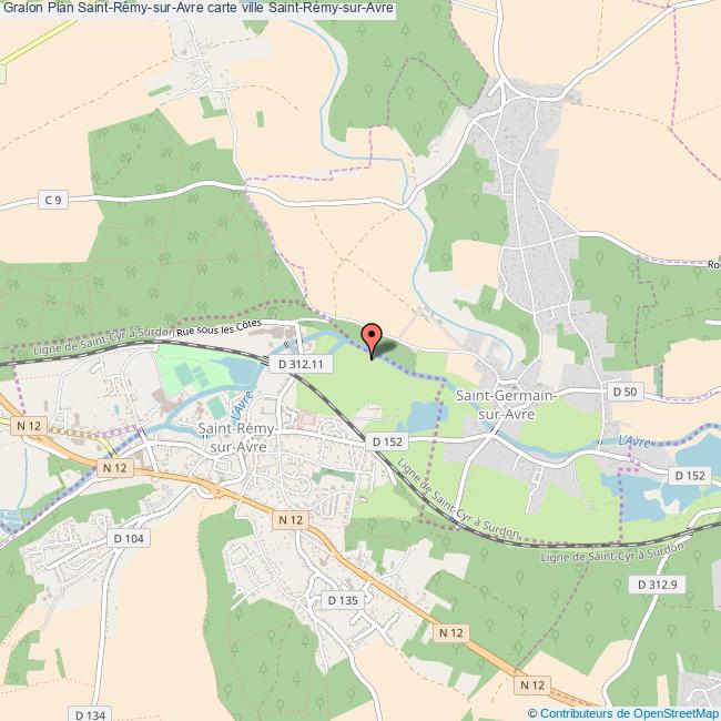 Plan SaintRémysurAvre carte ville SaintRémysurAvre