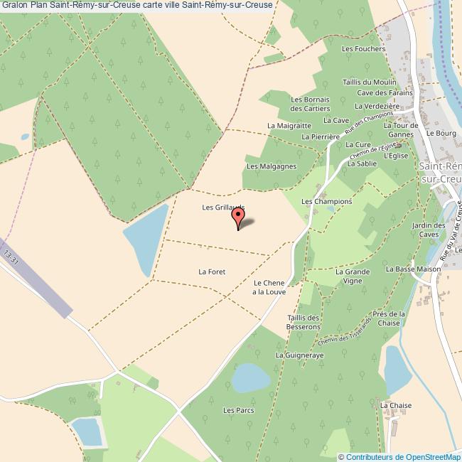 Plan SaintRémysurCreuse carte ville SaintRémysurCreuse