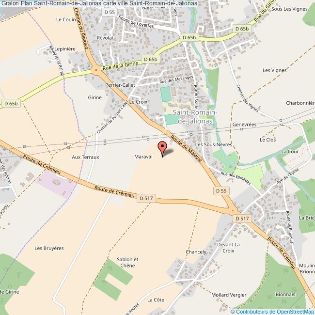 Plan SaintRomaindeJalionas carte ville SaintRomaindeJalionas