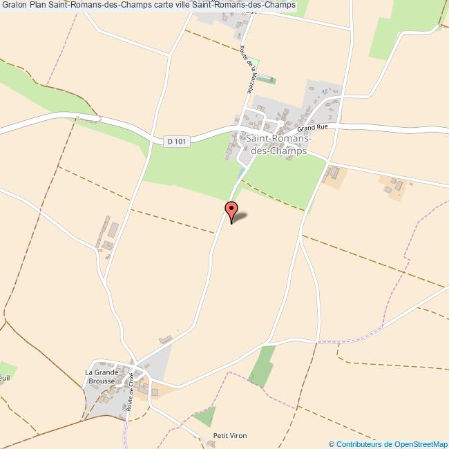 Plan SaintRomansdesChamps carte ville SaintRomansdesChamps