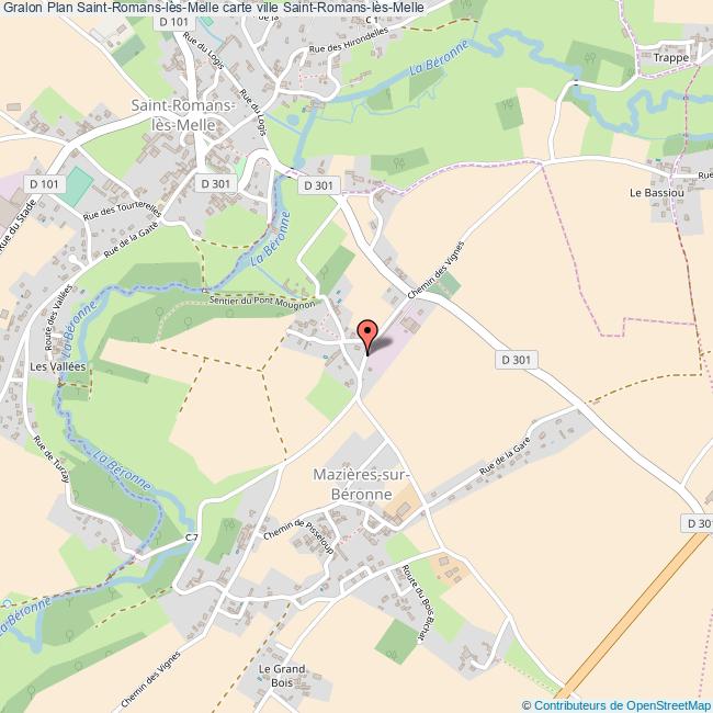 Plan SaintRomanslèsMelle carte ville SaintRomanslèsMelle