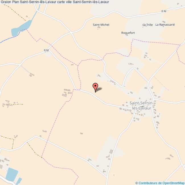 Plan SaintSerninlèsLavaur carte ville SaintSerninlèsLavaur