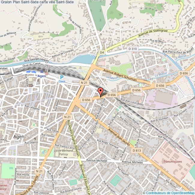 Plan SaintSixte carte ville SaintSixte