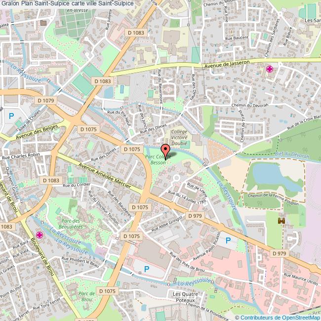 Plan SaintSulpice carte ville SaintSulpice