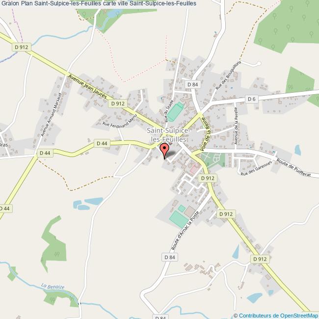Plan SaintSulpicelesFeuilles carte ville SaintSulpicelesFeuilles