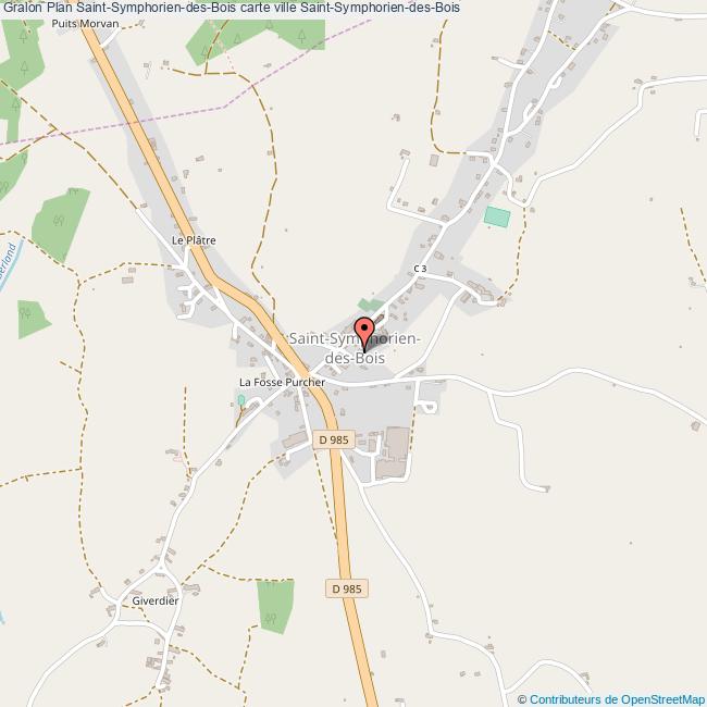 Plan SaintSymphoriendesBois carte ville SaintSymphoriendesBois
