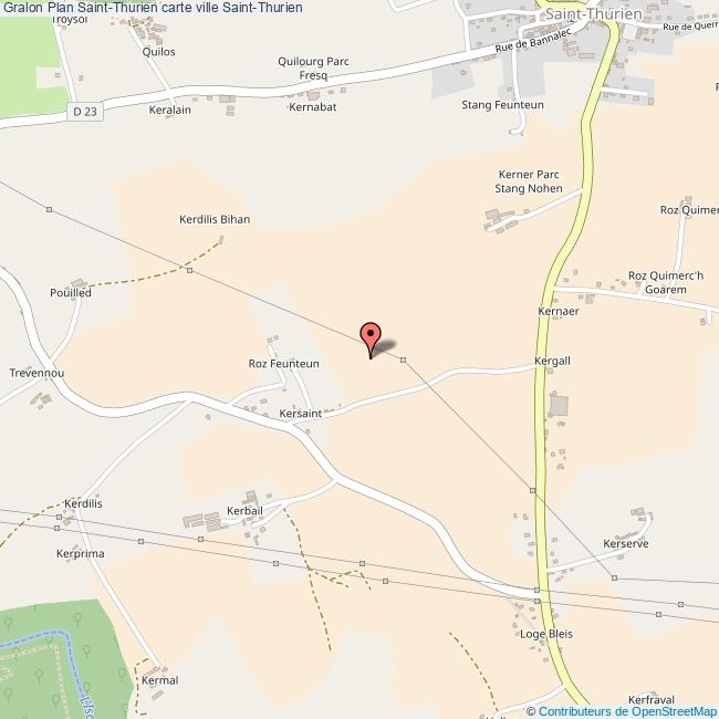 Plan SaintThurien carte ville SaintThurien