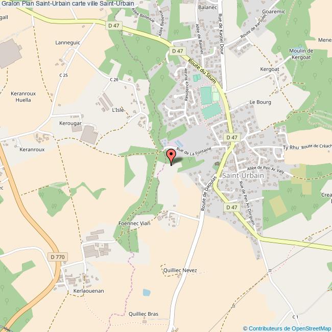 Plan SaintUrbain carte ville SaintUrbain