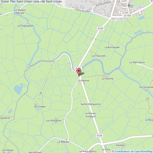 Plan SaintUrbain carte ville SaintUrbain
