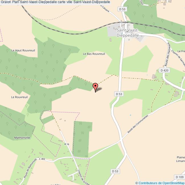 Plan SaintVaastDieppedalle carte ville SaintVaastDieppedalle