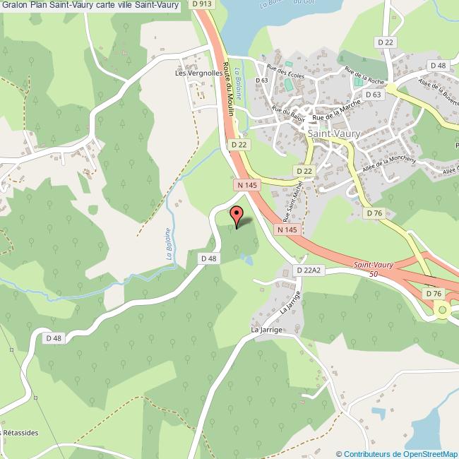 Plan SaintVaury carte ville SaintVaury